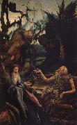 Matthias Grunewald den helige antonius besoker paulus eremiten oil painting